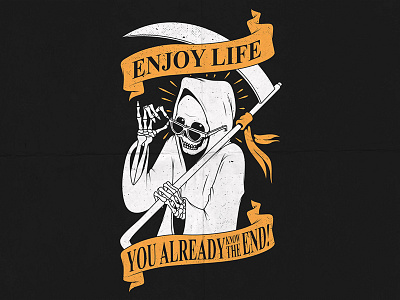 Enjoy Life character colors design draw funny graphic inspiration lettering shirt tee vector work