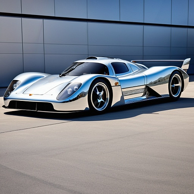 Polished aluminum supercar concept based on Porsche styling porsche hypercar porsche supercar