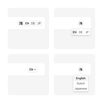 Language Switchers dutch english figma framer japanese language switchers localization