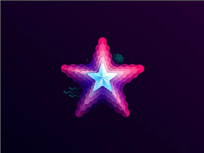 STARFISH gradient starfish illustration sea animals starfish vector vector starfish