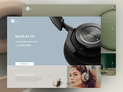 B&O Play app bo design graphic interface landing online page ui ux web