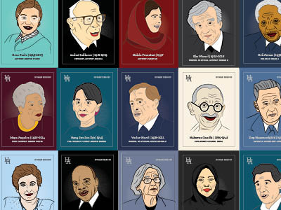 Human heroes drawing human rights illustration portrait