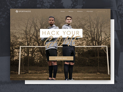 Sporthacks Website Redesign football hacks landingpage redesign soccer sport website