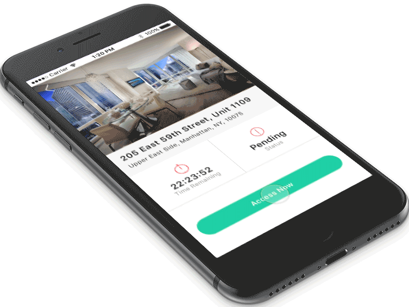 Unlock Unit Entrance animation door entrance ios principle real estate smartlock