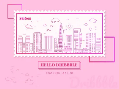 Debut debut debutshot dribbble firstshot hellodribbble new saigon stamp thanks ui vietnam