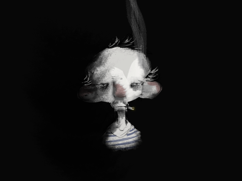 headache animation character headache smoke texture