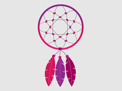 Gradient Dream Catcher abstract background colours dream catcher gradient illustration isolated objects vector