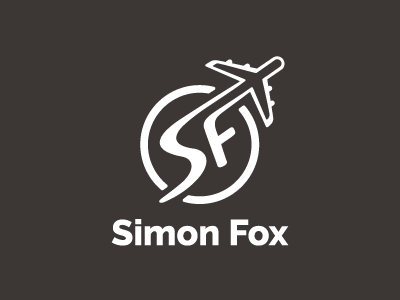 Simon Fox branding logo logo design plane travel