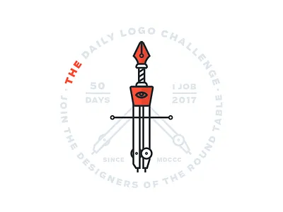 "The Daily Logo Challenege" Logo compass dailylogochallenge eye eyeball logo logodlc pen pentool sword tool