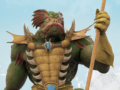 Mer-man 3d creature heman mastersoftheuniverse mer man monster sculpting zbrush