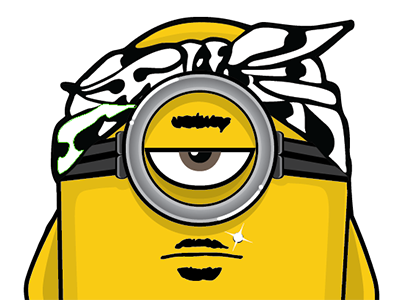 Minion Tupac 2pac design illustration minion tupac vector