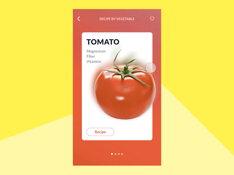 recipe and nutrition app animation card food principle ui