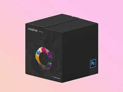 Creative Box black box branding c letter cesis creative dark style logo mockup mockups photoshop web design