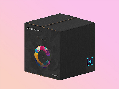 Creative Box black box branding c letter cesis creative dark style logo mockup mockups photoshop web design