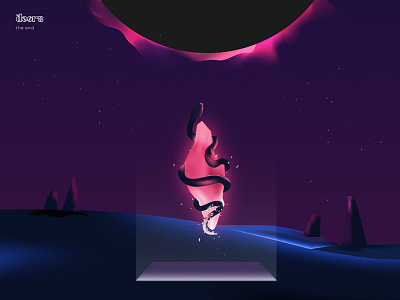 The Doors – The end eclipse gradient illustration illustrator morrison music psychedelic rock snake