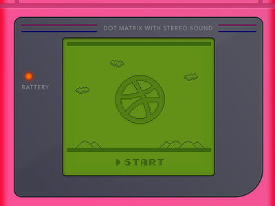 こんにちは debut dribbble gameboy hello