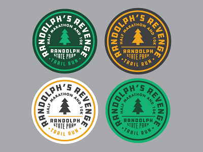 Randolph's Revenge Stickers 10k badge ddc hardware half marathon kansas stickers trail run