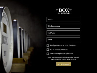 Whiskey Landing Page clean gold whiskey white