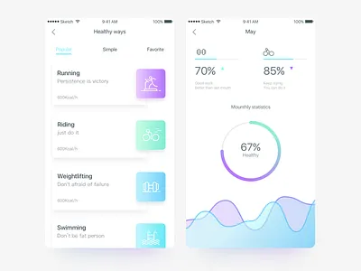 Daily App2 app healthy icon sport ue ui