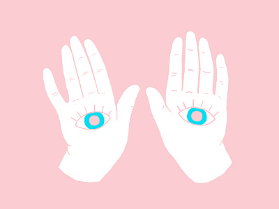 i see you doodle drawing eyes hands i see you illustration