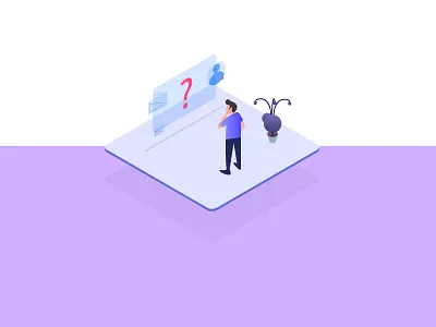 Isometric Illustrations 2 isometric problem think