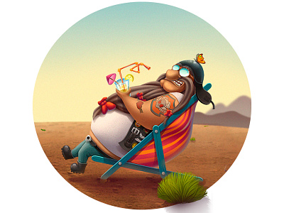 Hello from the biker! 😎☀ ArtWork ✍️ 2dart artwork biker cartoon cg character characterdesign digital game gameart gamedesign illustration