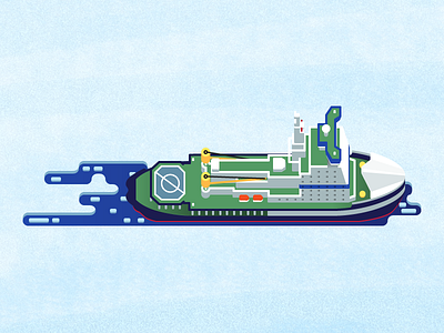 Icebreaker "Arktika" arctic icebreaker illustration ship