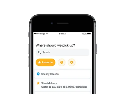 Choose a pickup point app deliver delivery icons packages stuart track ui