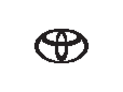 Toyota - Everyday Pixel Art Logo automobile car design logo logo design logos minimal minimalism minimalist pixel pixel art toyota