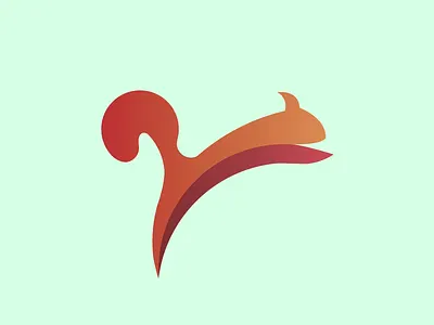 Squirrel gradient illustration logo squirrel