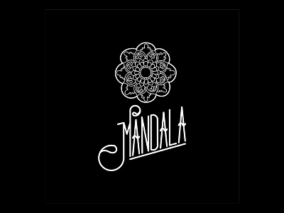 Mandala concept design graphic logo mandala mat product simple type yoga