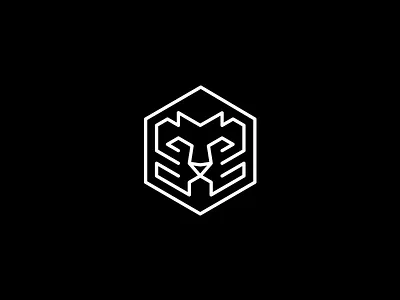 Lion Logo animal black branding dark inimal lean logotype premium