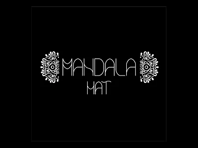 Mandala Mat concept design graphic logo mandala mat product simple type yoga