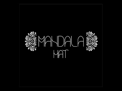 Mandala Mat concept design graphic logo mandala mat product simple type yoga