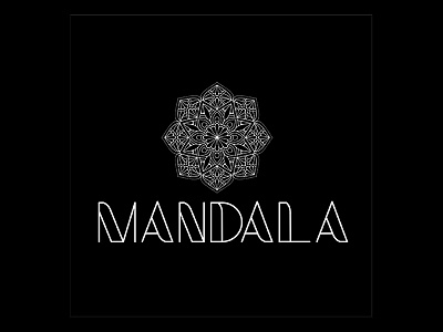 Mandala concept design graphic logo mandala mat product simple type yoga