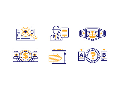 Employment Check Icons blue door employment eye icon design icons man money orange title belt work