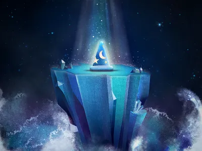 New Sorcerer Design disney hat illustration mickey mickey mouse mountain water