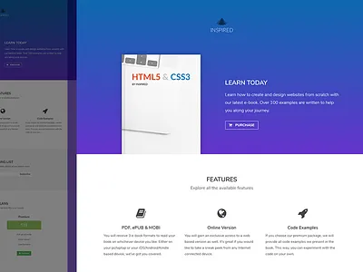 Landing e-book design ebook freebie landing template