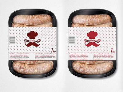 Gurmanoff - Meat and Sausage company branding graphic design illustrator logo logo design packaging photoshop