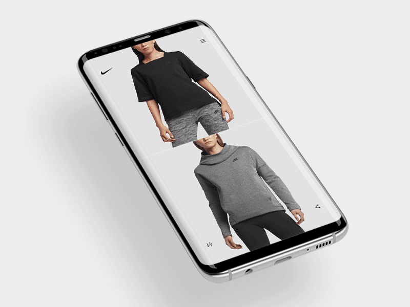 NIKE product page mobile animation app concept design desktop gif layout mobile nike ui ux web