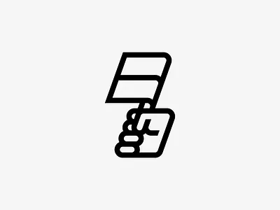 Hand + Flag fist freedom peace power stripes