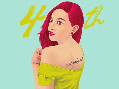 Fiancée illustration portrait vector