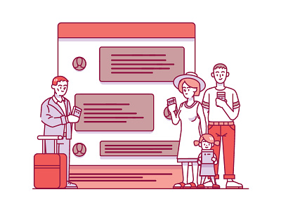 Family Holiday 2 family illustration vector website