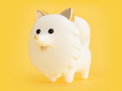 NICOLAS 3d character dog illustration