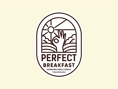 Prefect Breakfast artist badge band emblem lineart mark minimalist monoline simple symbol