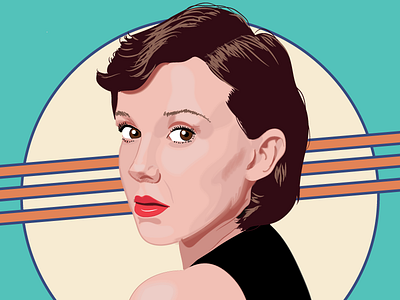 Millie Bobby Brown 11 art eleven millie bobby brown portrait style vector