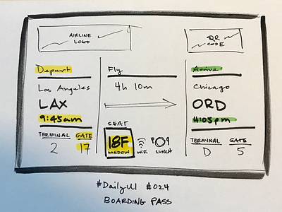 DailyUI #024 - Boarding Pass 024 boarding pass dailyui