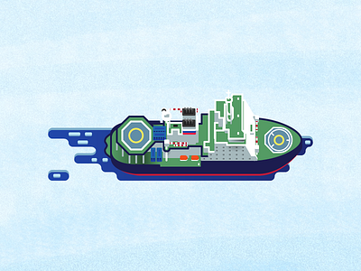 Icebreaker "Viktor Chernomyrdin" arctic icebreaker illustration ship