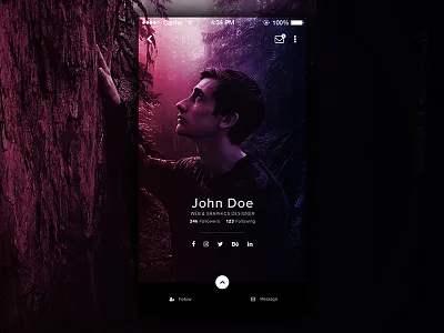 Daily UI Challenge #006 - User Profile android app daily challenge ios user interface