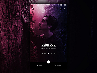 Daily UI Challenge #006 - User Profile android app daily challenge ios user interface